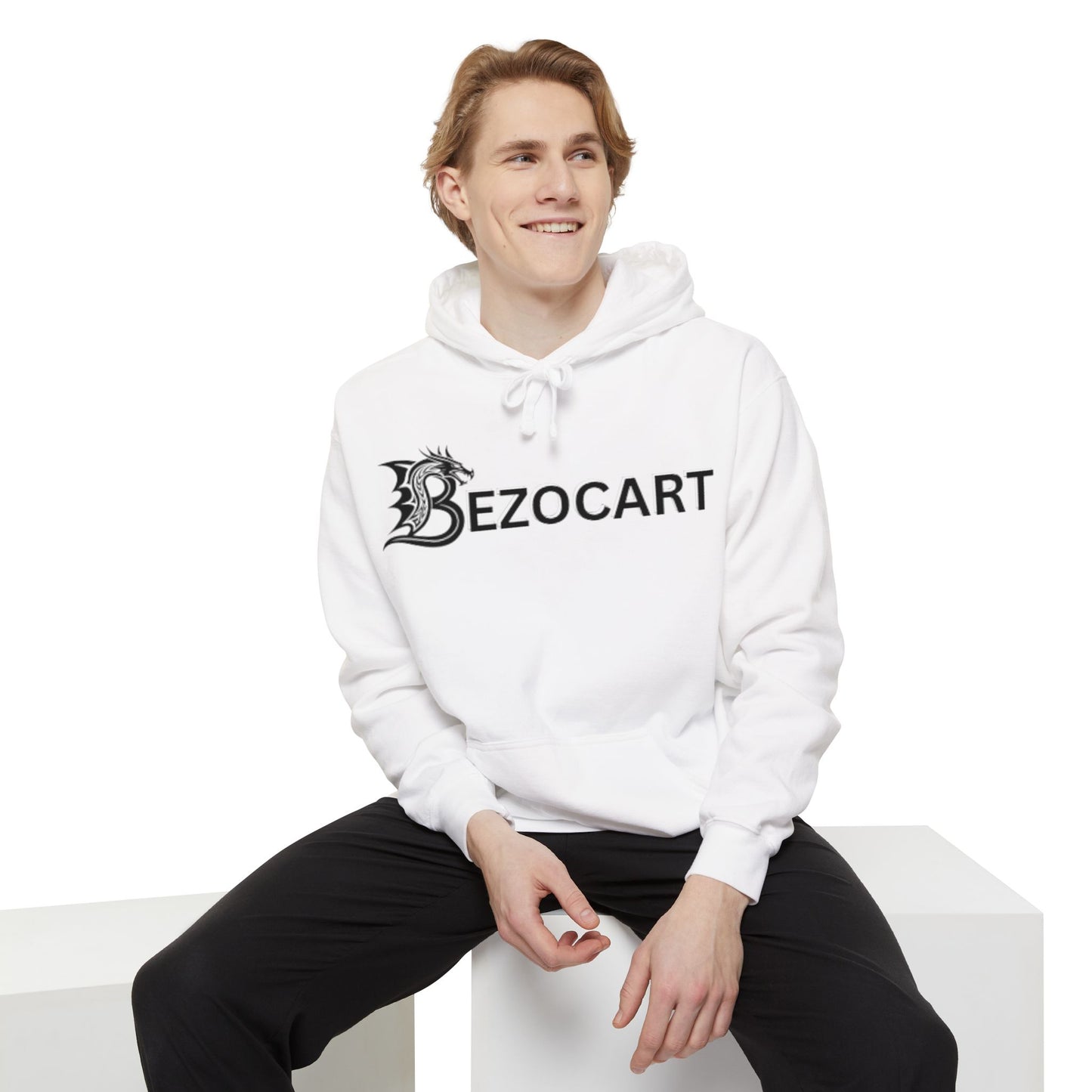 BezoCart Logo Hoodie — Dragon Serif Graphic Pullover