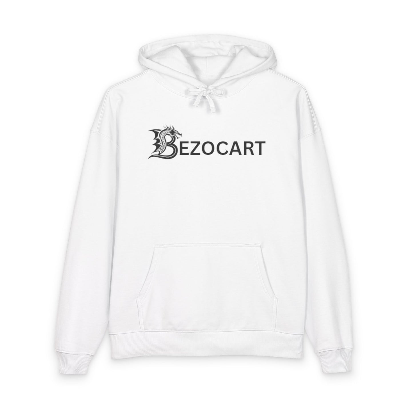BezoCart Hoodie — Organic Relaxed White Pullover