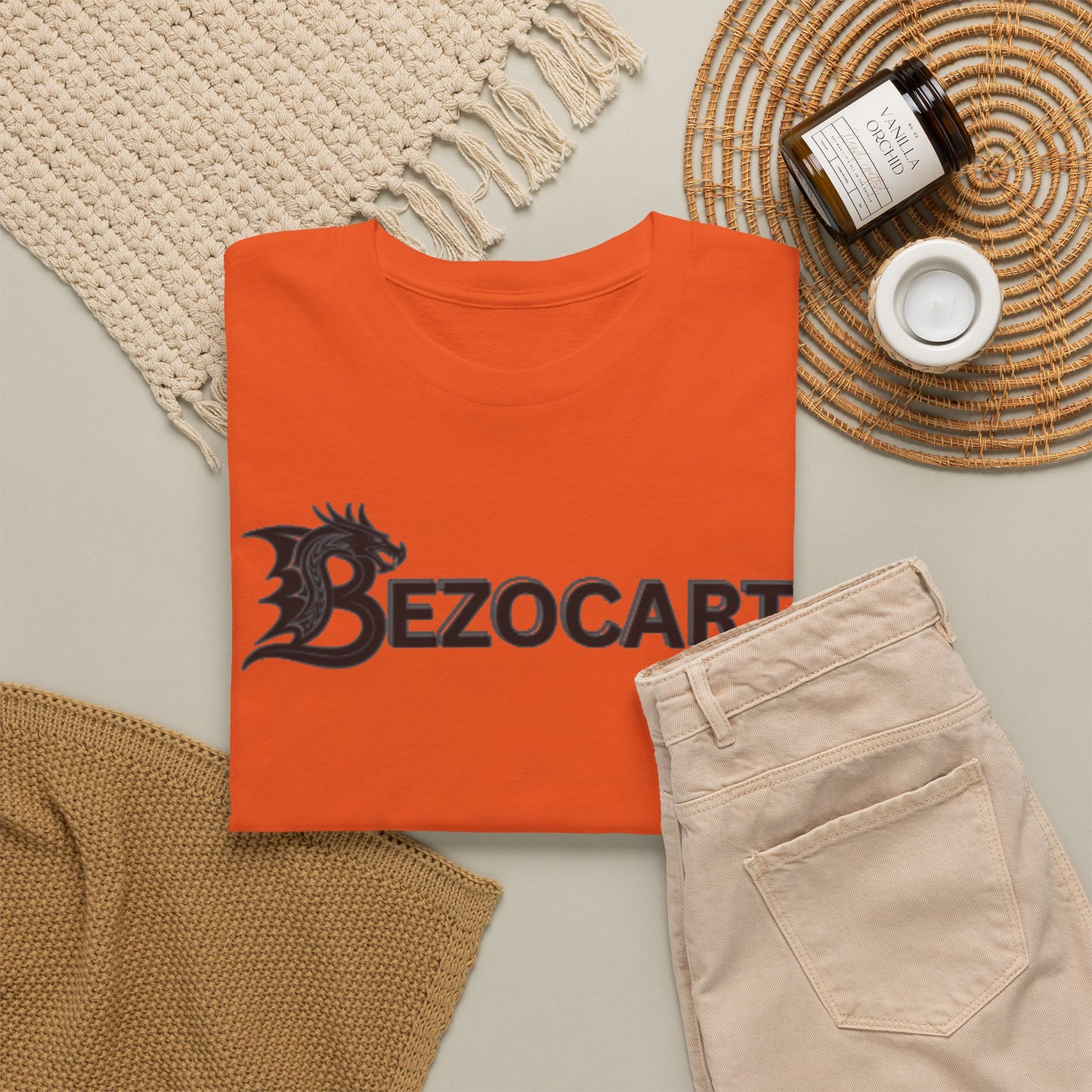 Bezocart Tee — Minimalist White Graphic T-Shirt