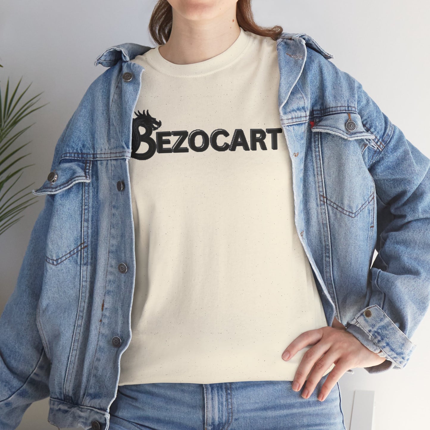 Bezocart Tee — Minimalist White Graphic T-Shirt