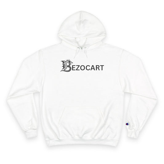 Bezocart Hoodie — Minimal White Champion-Style Pullover