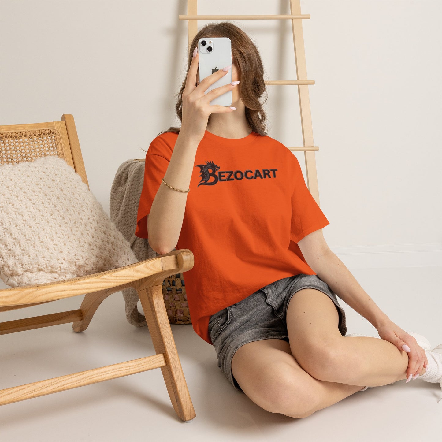 Bezocart Tee — Minimalist White Graphic T-Shirt