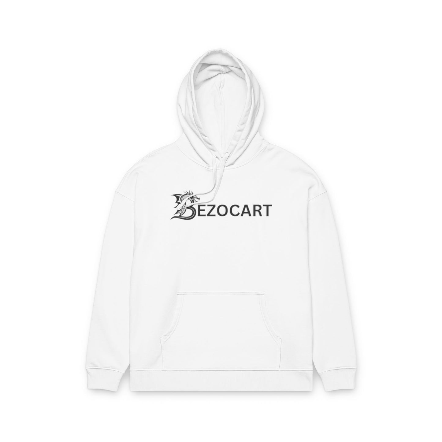 BezoCart Hoodie — Organic Relaxed White Pullover